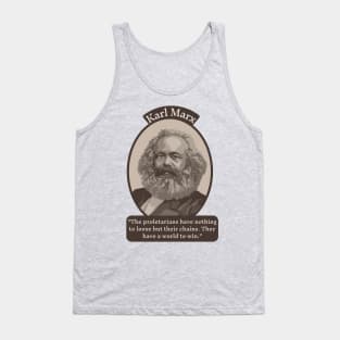 Karl Marx Portrait and Quote Tank Top